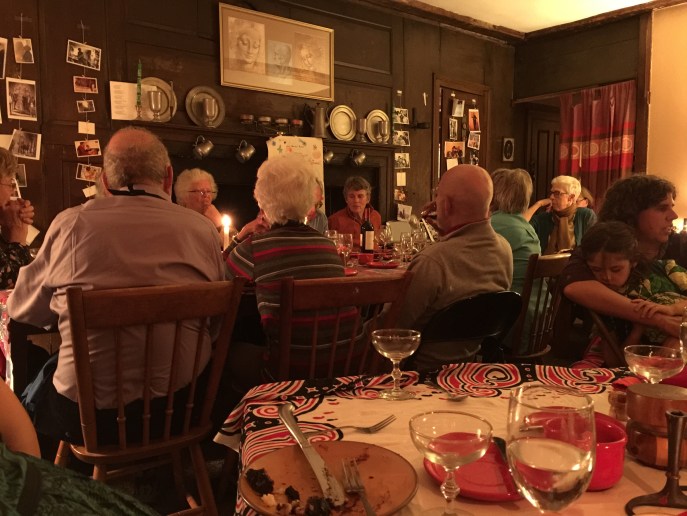Dinner in the dining room on a festival night